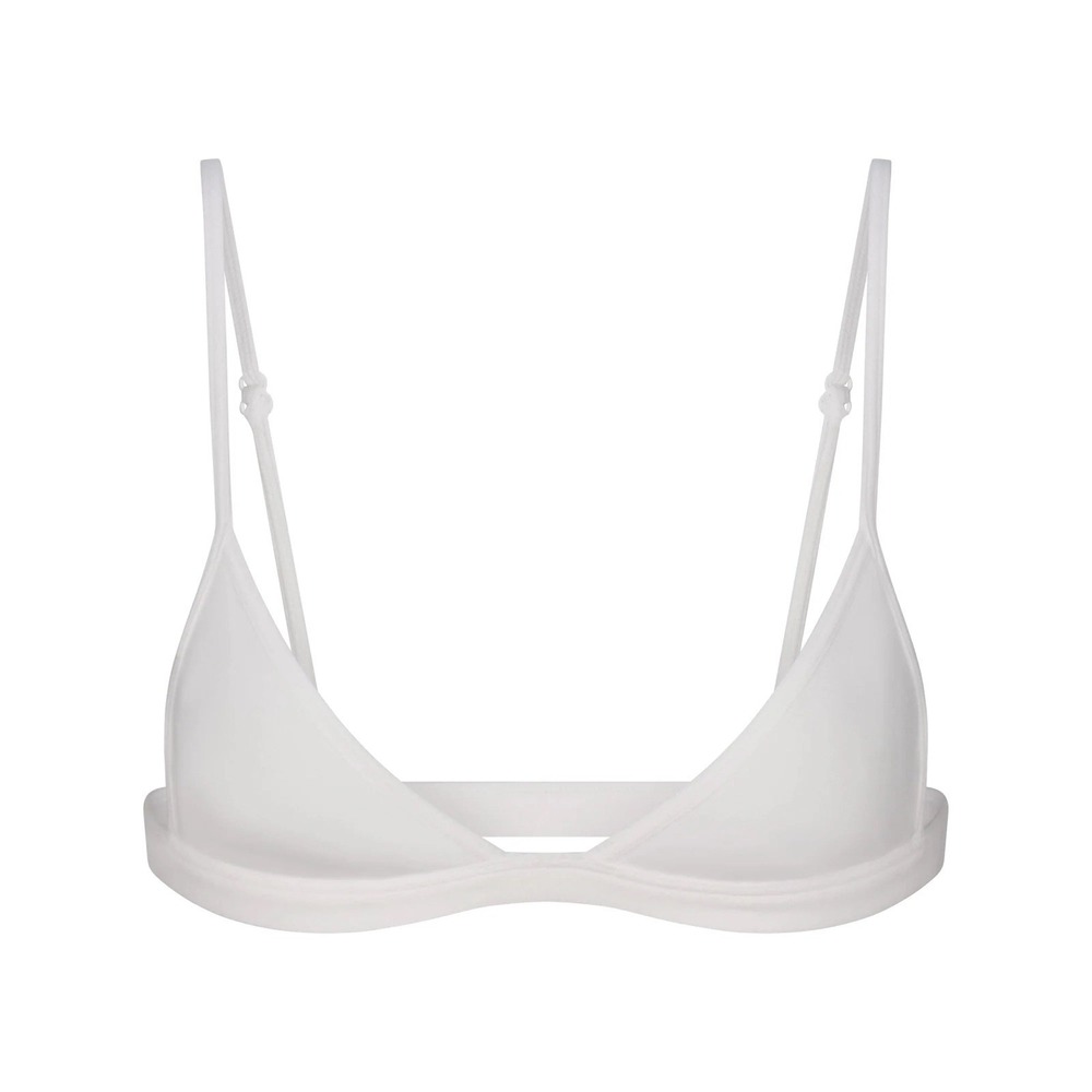 Skims Everyday Cotton Triangle Bralette - New - Snow - XS